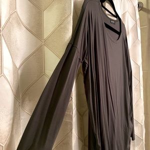 Olive Green Flowy Long-Sleeve